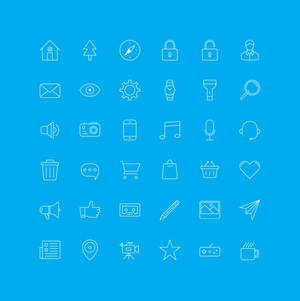 FREE iOS 7 Outline Icons. Fully vector PSD