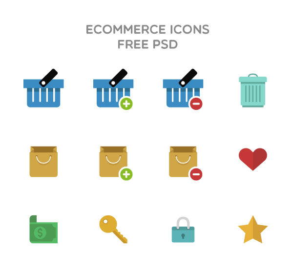 Flat ecommerce icons set - FREE PSD by lynxory on DeviantArt