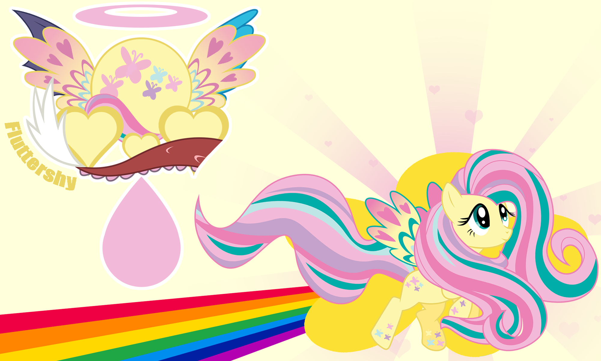 Fluttershy Rainbow Wall