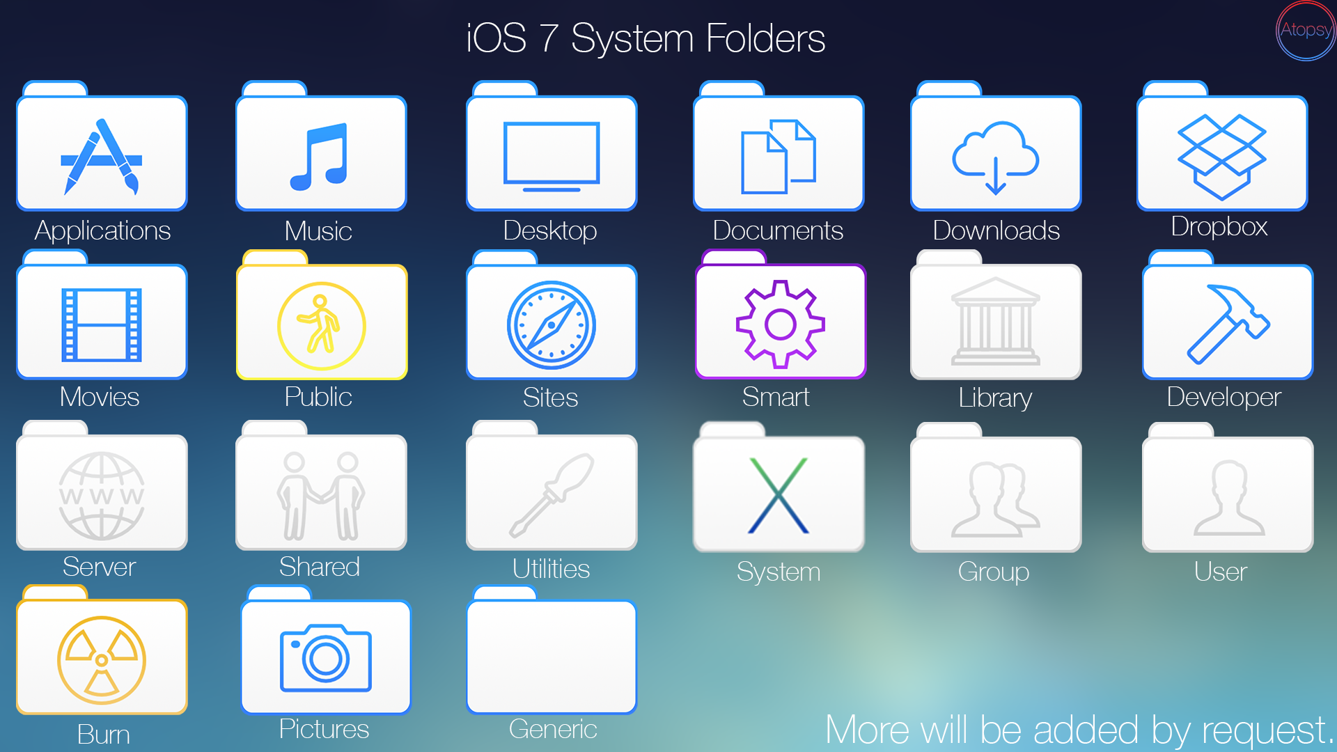 iOS 7 Style System Folders by Atopsy on DeviantArt