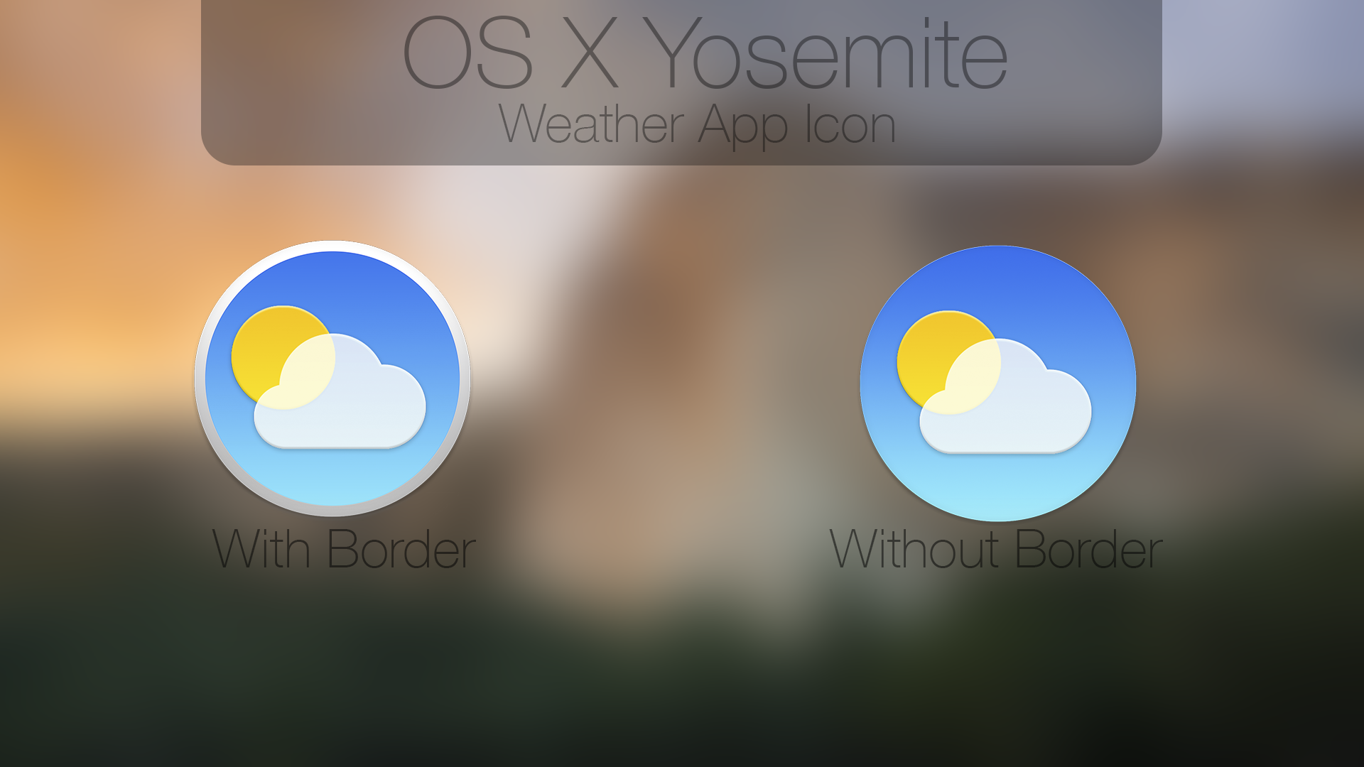 OS X Yosemite Weather App Icon [Test]