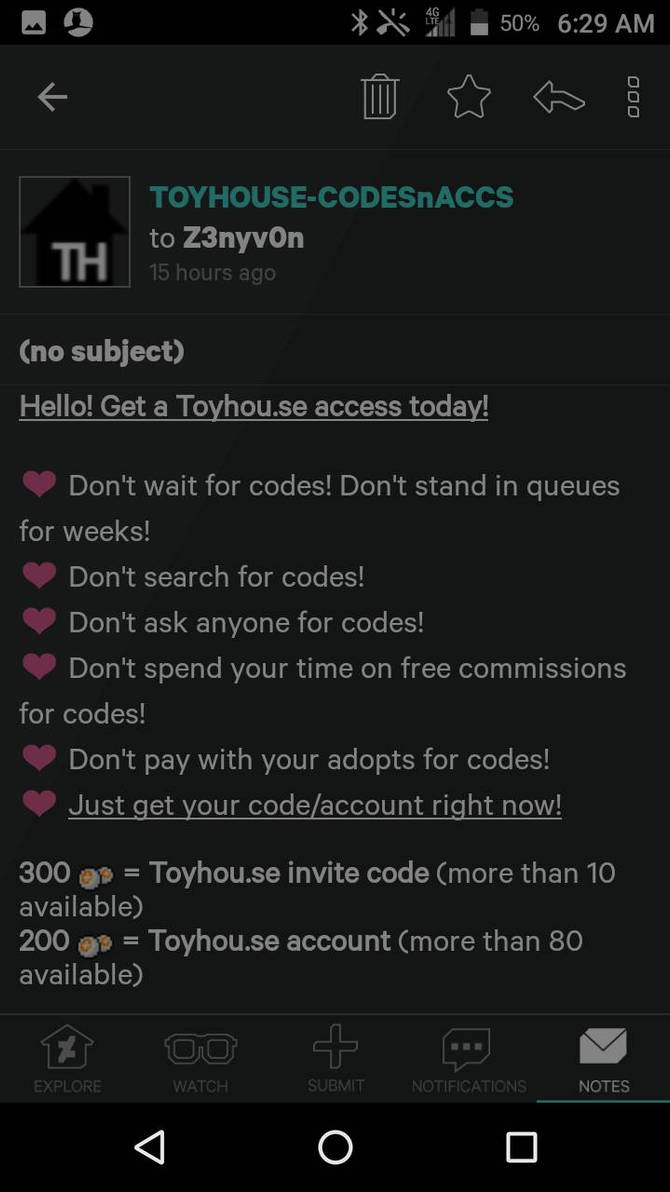 ToyHouse Code Scammer by Z3nyv0n on DeviantArt