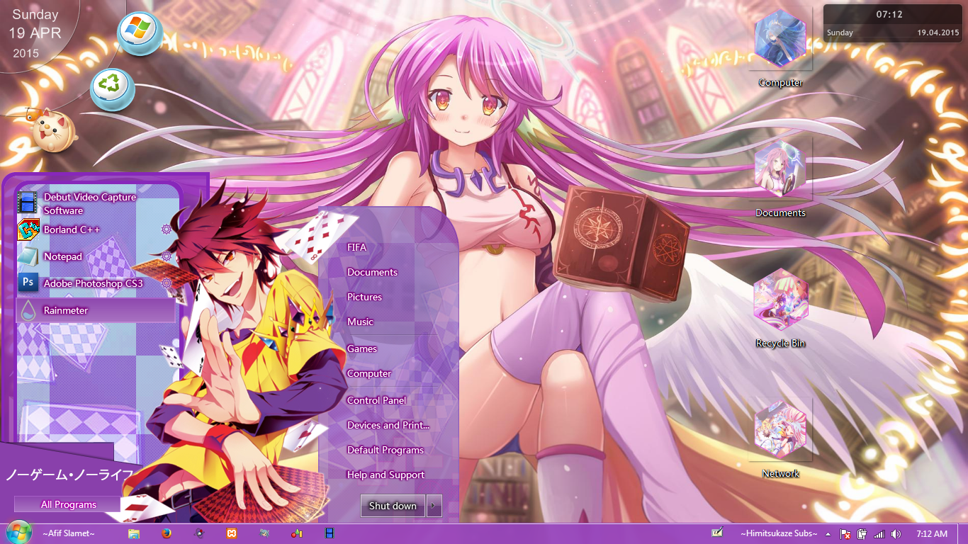 [Theme Win 7] No Game No Life Season 2