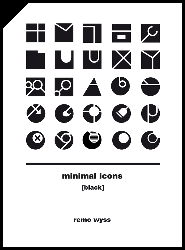 [icon set] Minimal Icon Collection [black]