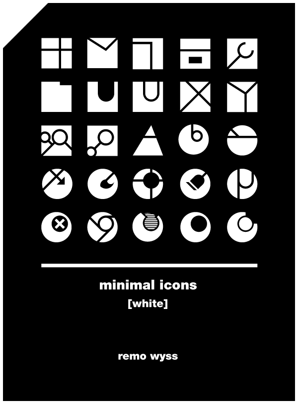 [icon set] Minimal Icon Collection [white]