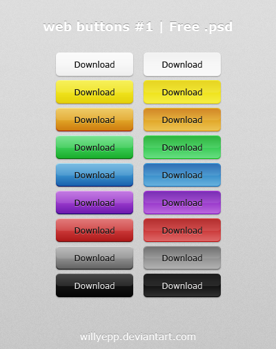 Web Buttons Nr. 1  Free PSD