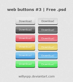 Web Buttons Nr. 3 Free PSD