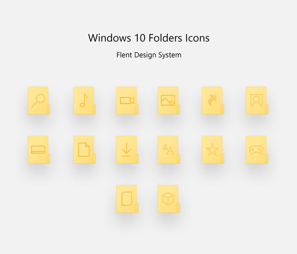 Windows 10 Folders Icons by Shompinice on DeviantArt