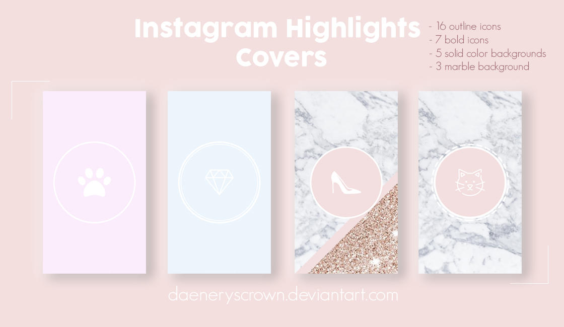 Instagram Highlights Cover Template By Daeneryscrown On Deviantart