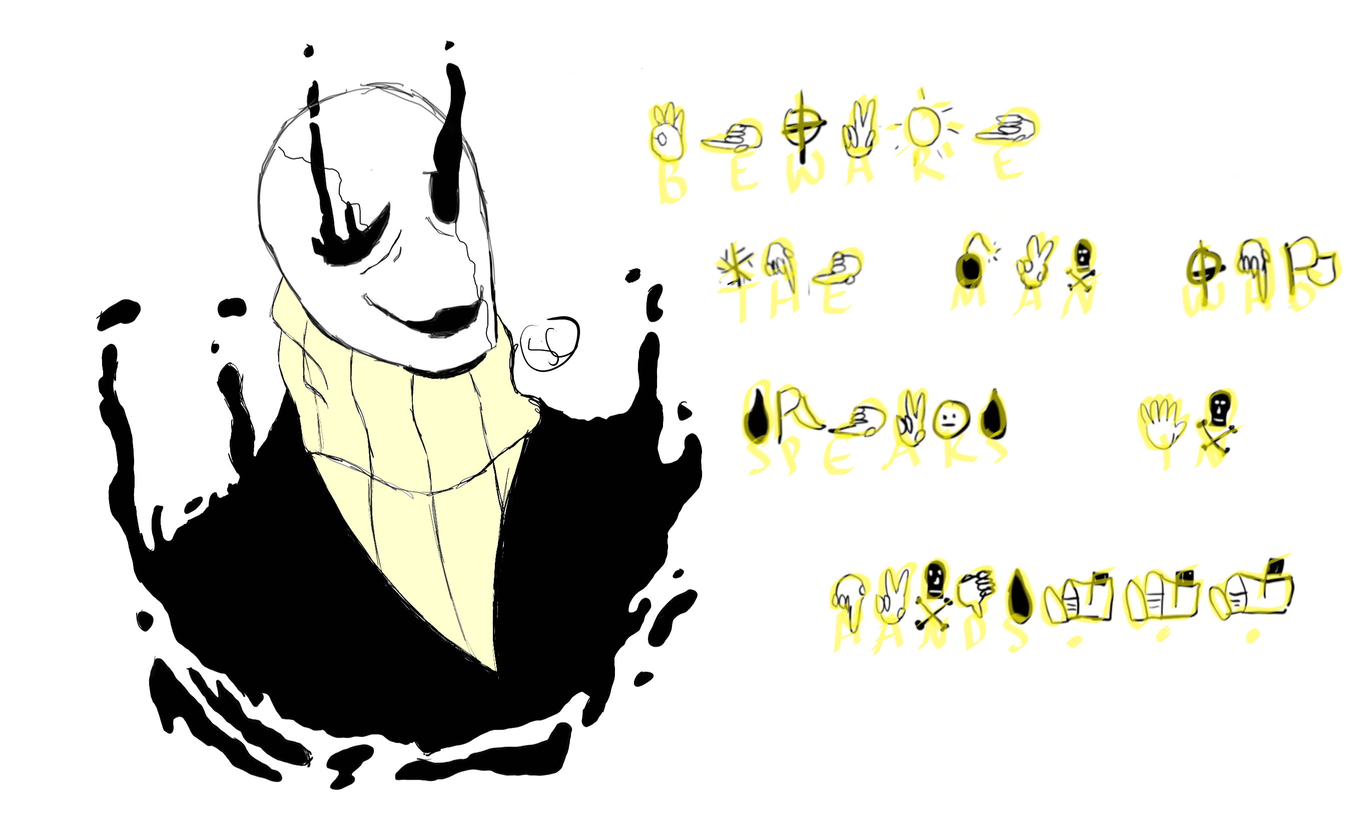 Wingdings Gaster Drawing By FrozenTigerGal03 On DeviantArt Wingdings Gaster Drawing By FrozenTigerGal03 On DeviantArt