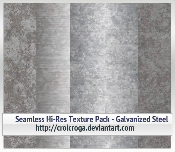Seamless Hi Res Texture Pack Galvanized Steel By Croicroga On DeviantArt