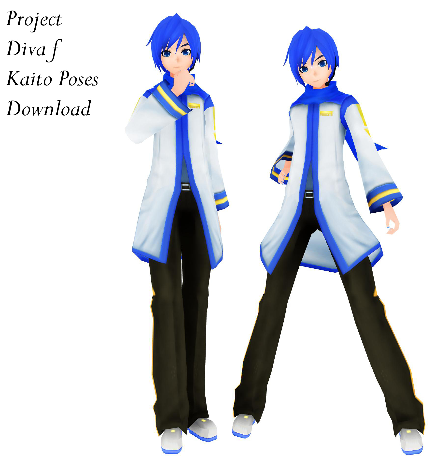 Project Diva F Kaito Poses Download By Reon046 On Deviantart