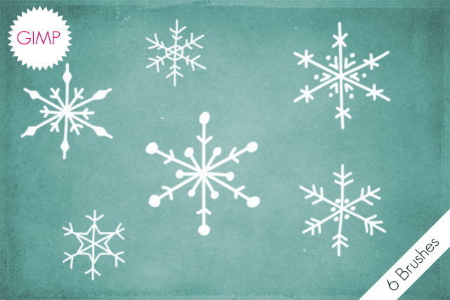 GIMP Snowflakes Brushes