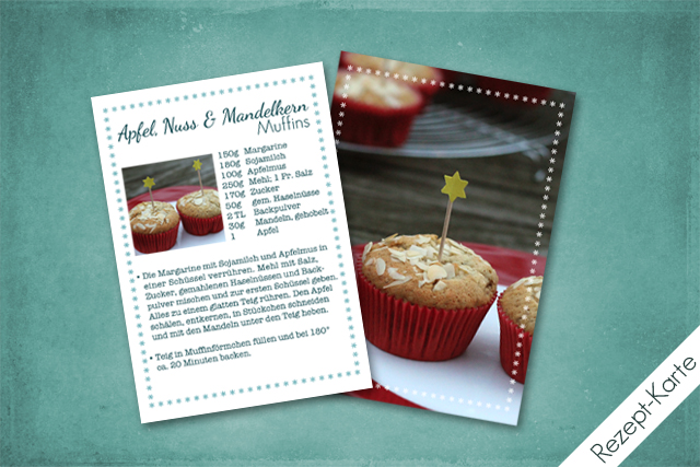 Rezept-Karte ''Apfel-Nuss-Mandelkern-Muffins''