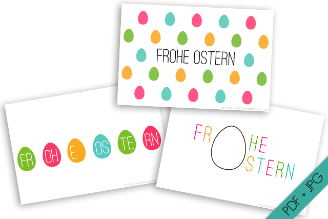 Osterkarten { Eier } PDF+JPG