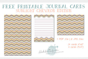 Free Journaling Cards - {Sunlight Chevron Edition}