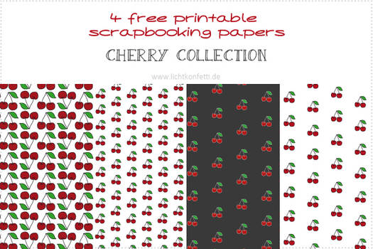{Free printable papers} - Cherry Collection