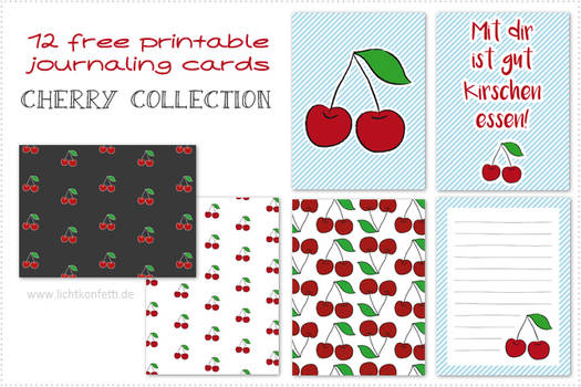 {Free printable journal cards} - Cherry Collection