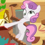 Sweetie belle.mp4 animated gif for avatar -3 sizes