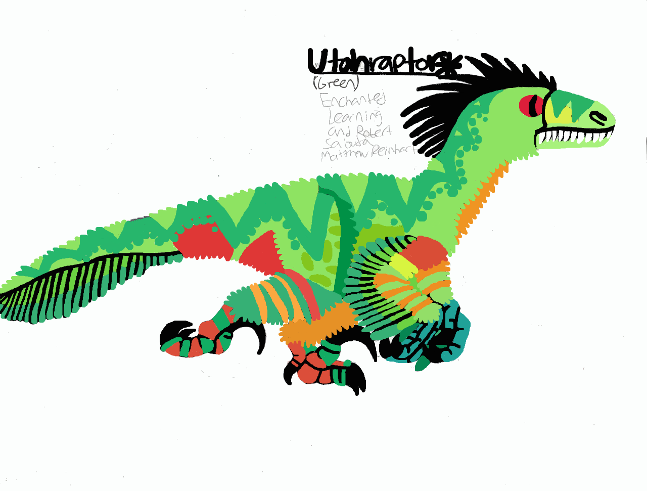 Colorful Utah Raptor Utahraptor 2 by tcr11050 on DeviantArt