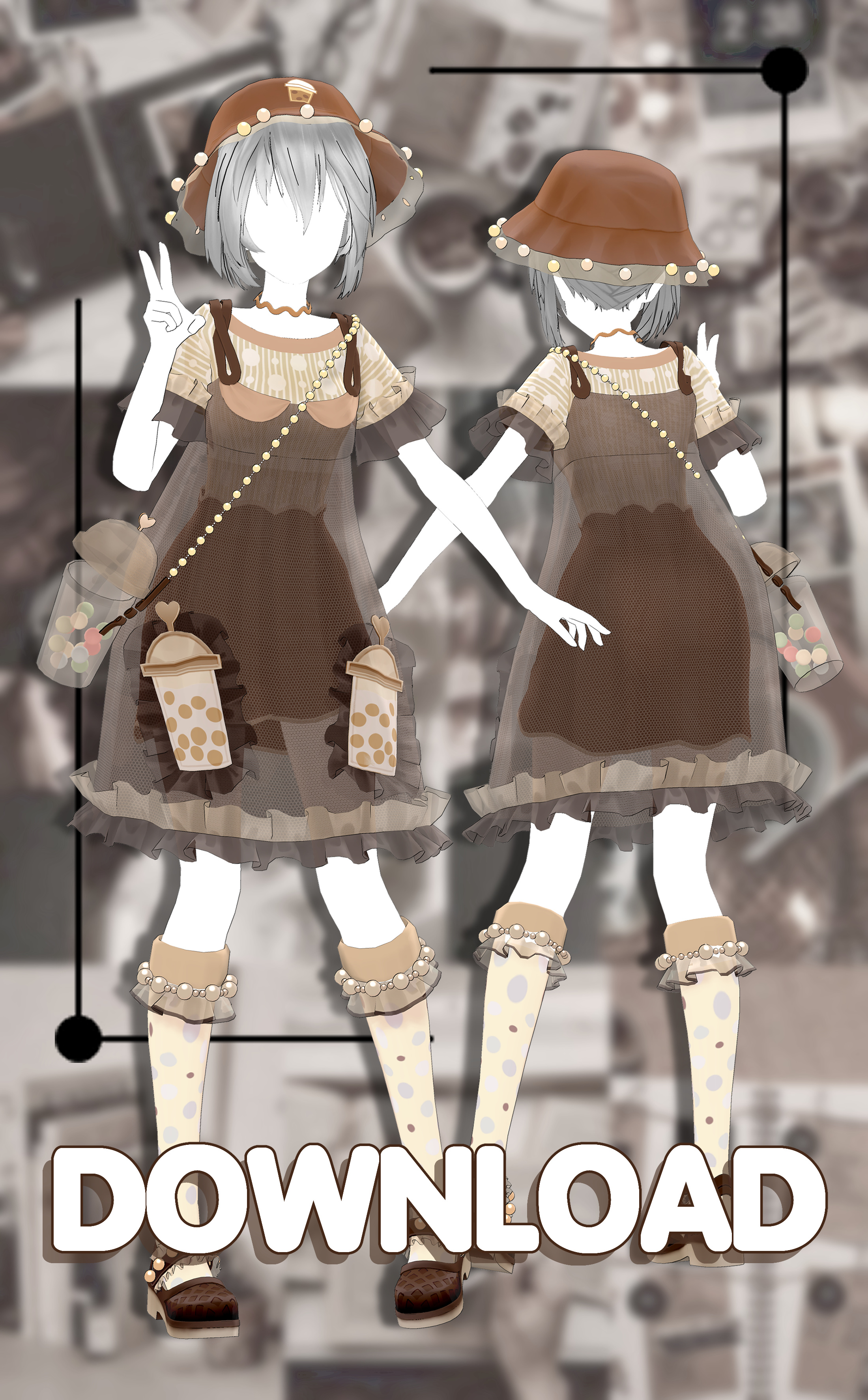 |MMD DL| Fancy Milk Tea |Outfit| by yukiyame on DeviantArt