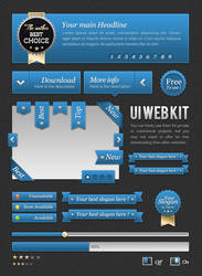 FREEBIES : UI Blue web kit