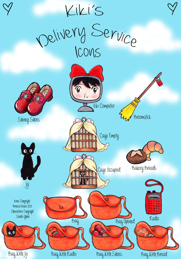 Kiki S Delivery Service Icons By Kirei Kaze On Deviantart
