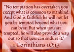 1 Corinthians 10:13 (NIV)