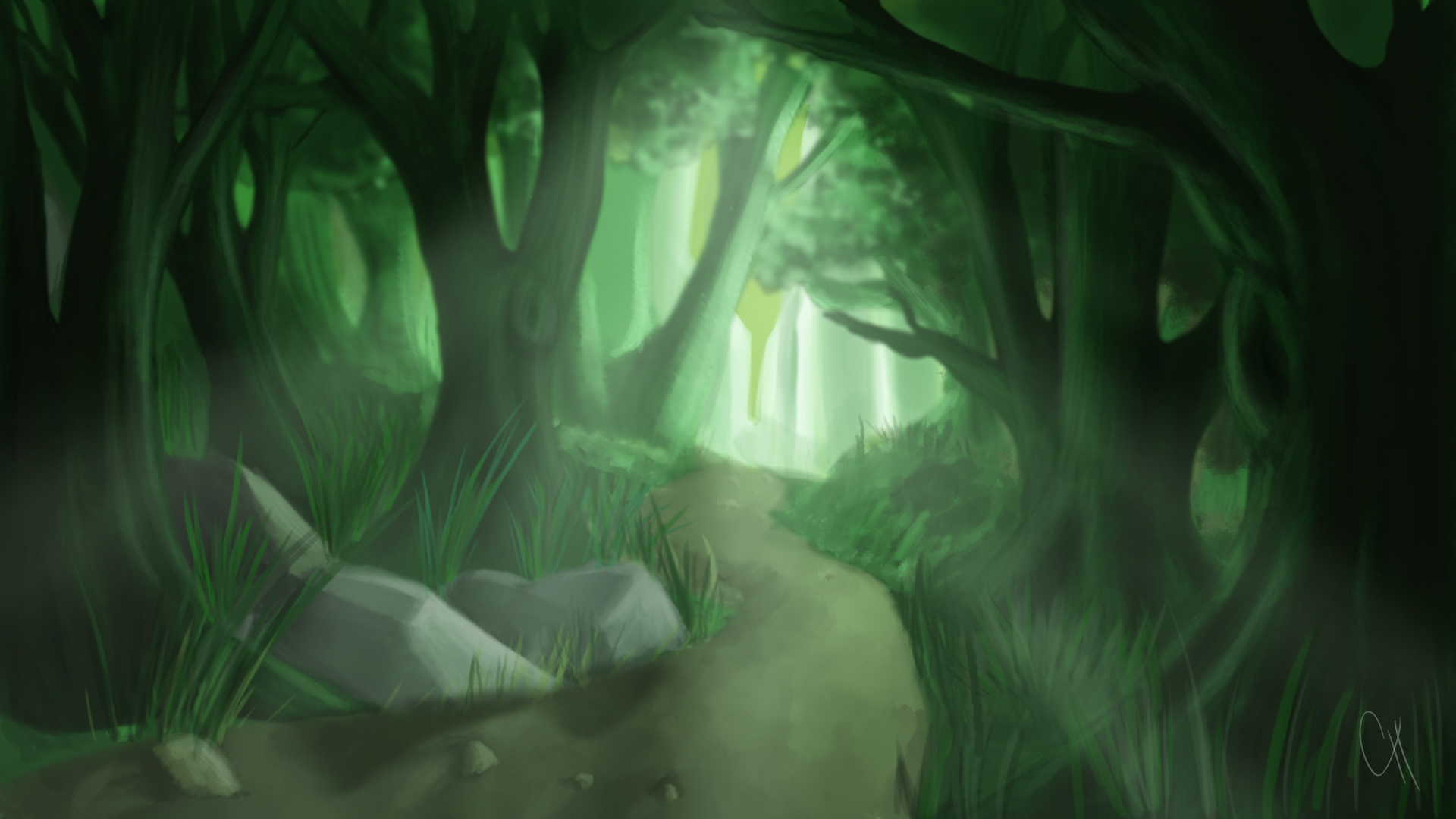 Forest Speed paint by Fauxindenile on DeviantArt