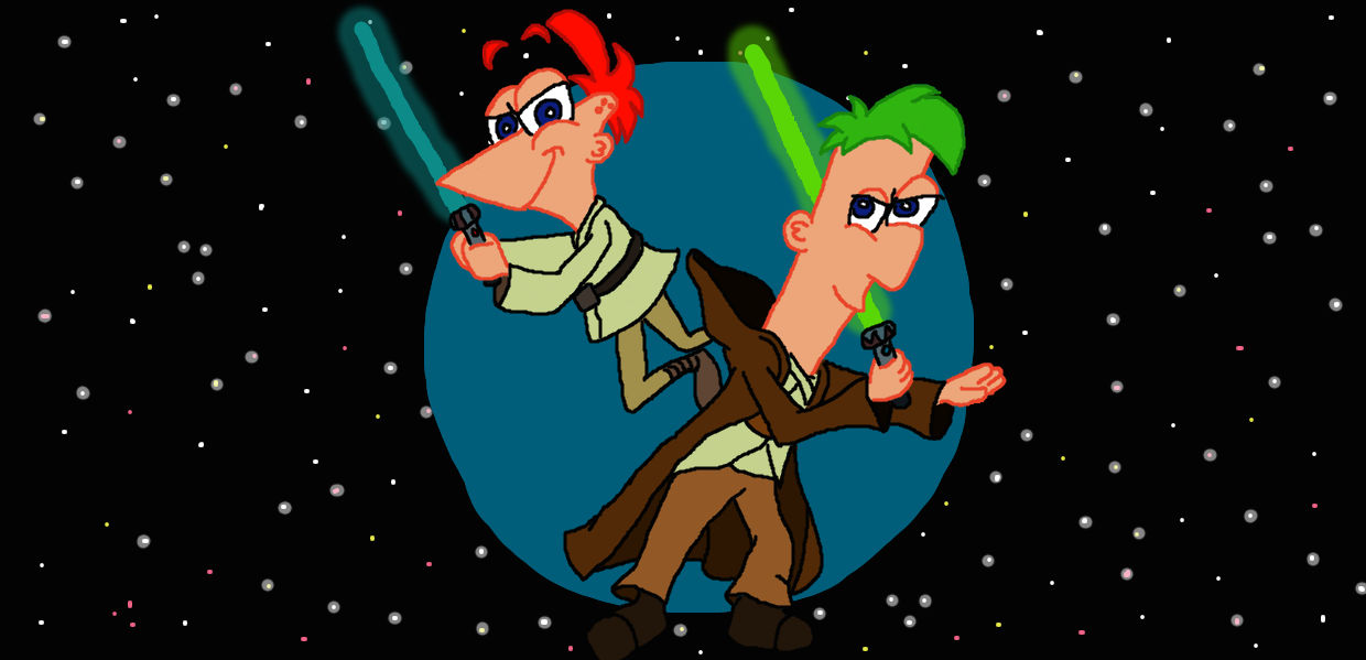 Colored Phineas and Ferb Str Wars! by Juliettapus on DeviantArt