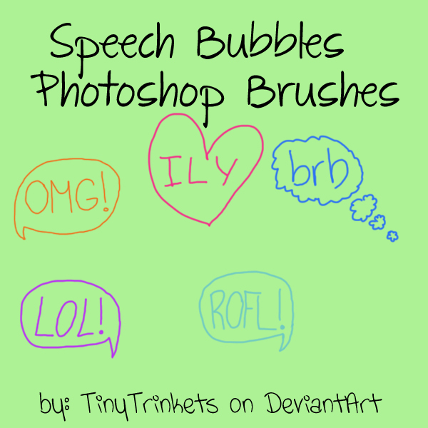 Speech Bubbles Brushes by TinyTrinkets on DeviantArt