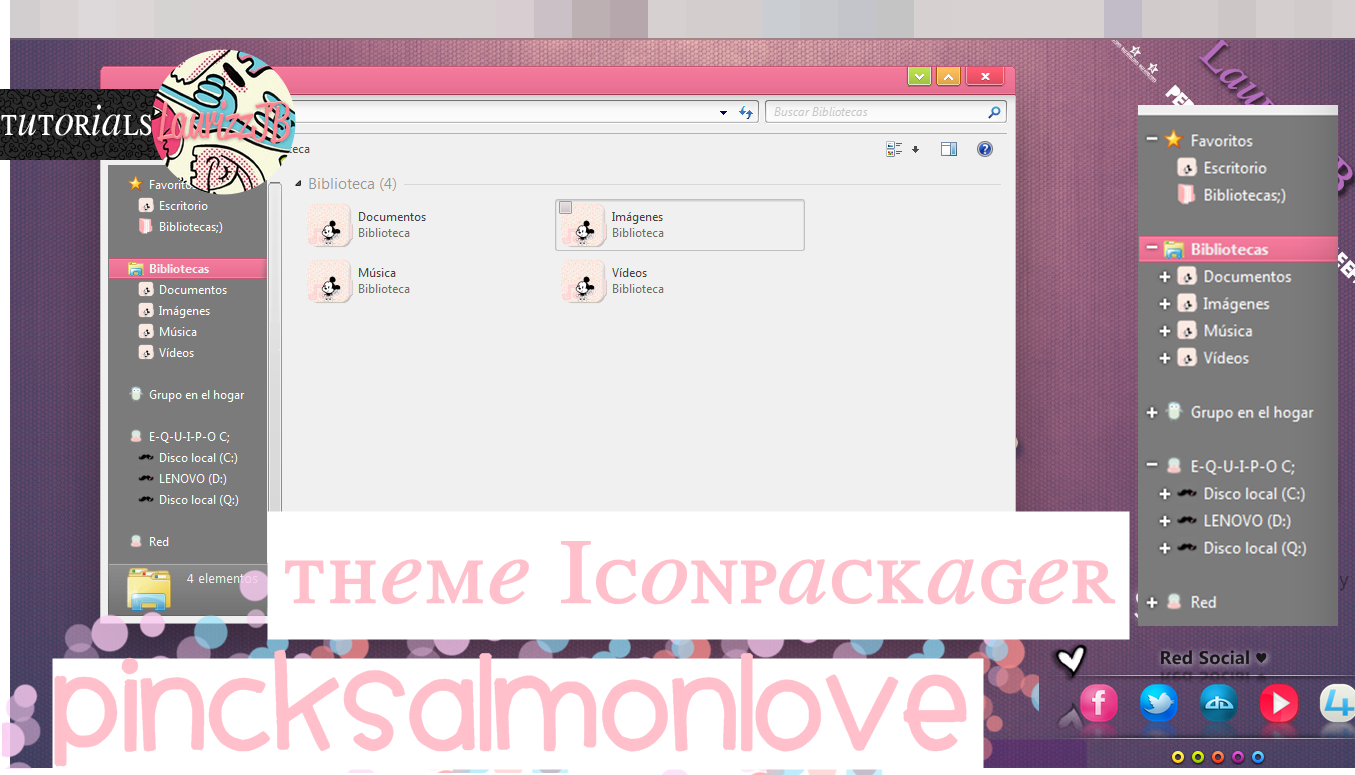 Theme Iconpackager PINCKSALMONLOVE :)