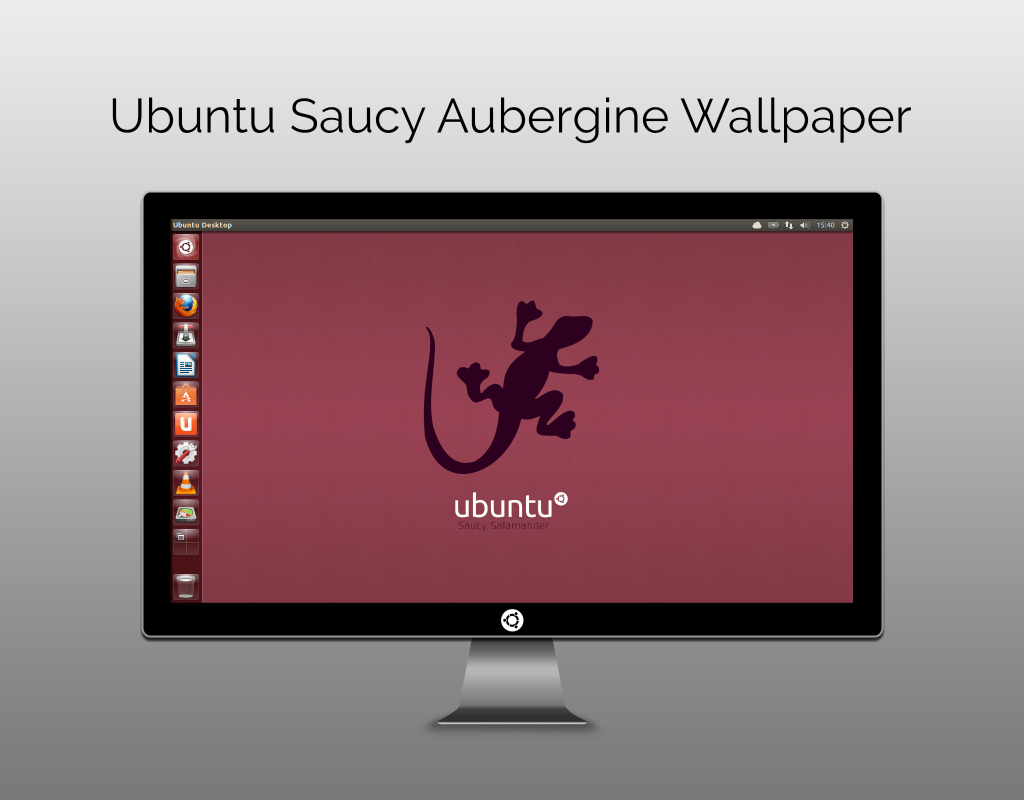 Ubuntu Saucy Aubergine Wallpaper