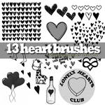 13 Heart Brushes