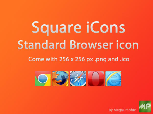 SQUARE iCONS - Browser set by megagraphic on DeviantArt