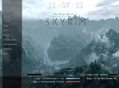 Skyrim Rainmeter Skin