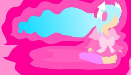 Wolfiee-Chan Minimalistic Wallpaper by Okosunkate
