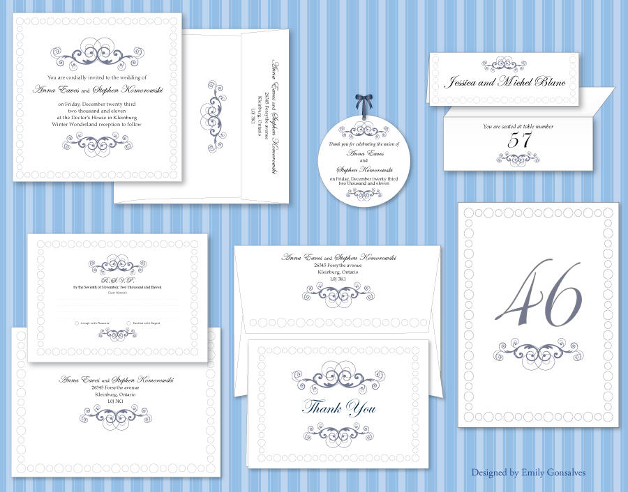 Winter Wonderland Wedding Set by Lanisatu