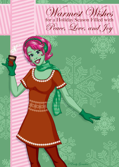 Warmest Wishes Holiday Card by Lanisatu