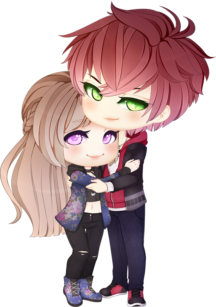 Chibi Couple Comm - For Yuiannii by x-Cute-Kitty-x on ...