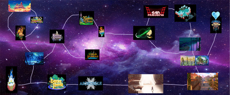 Original KH3 World Map Idea (From 2015) by johnfanart101 on DeviantArt