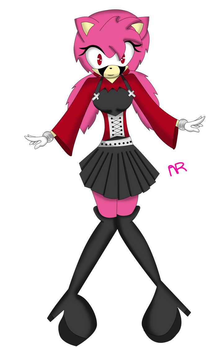 gothic amy rose by amelia rose the hedgehog by espirea on deviantart