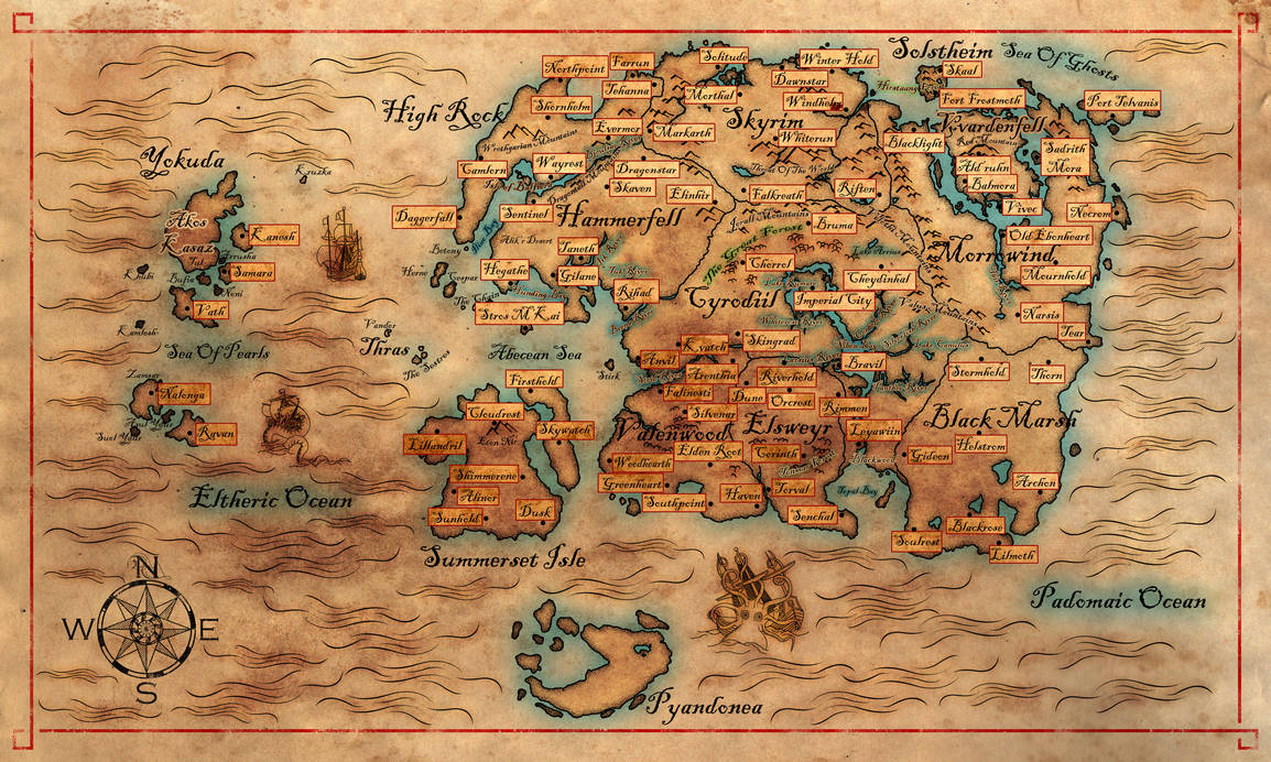 Western Hemisphere of Nirn (Revisited) by cakinsey1991