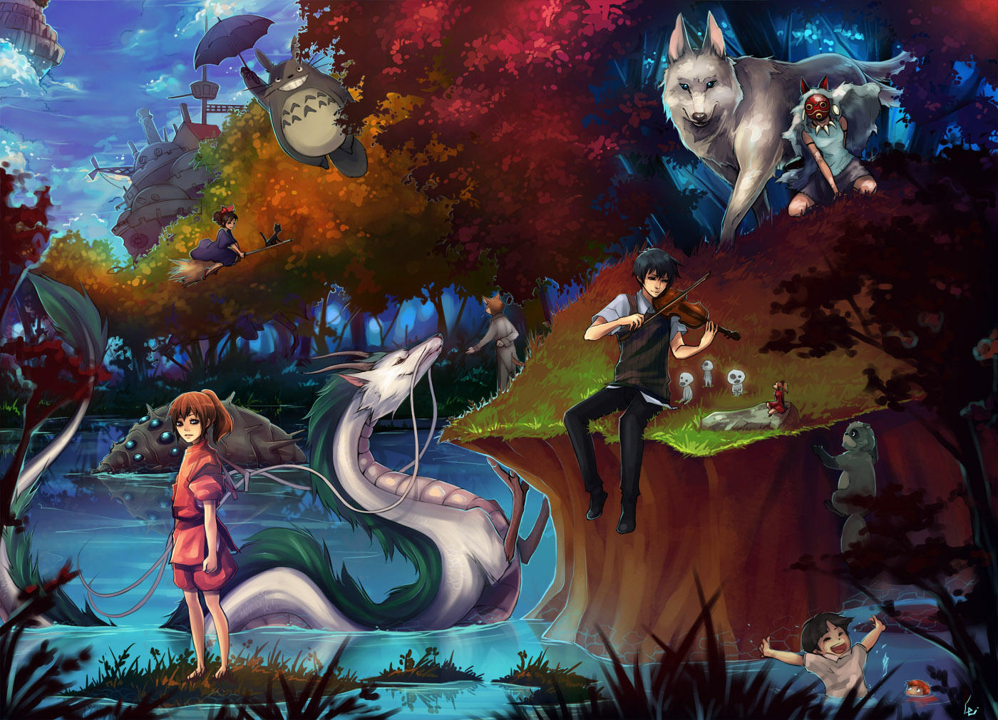 Ghibli_Miyazaki_Tribute by Unodu