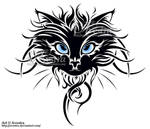 Cat Head Tribal Tattoo by Avestra