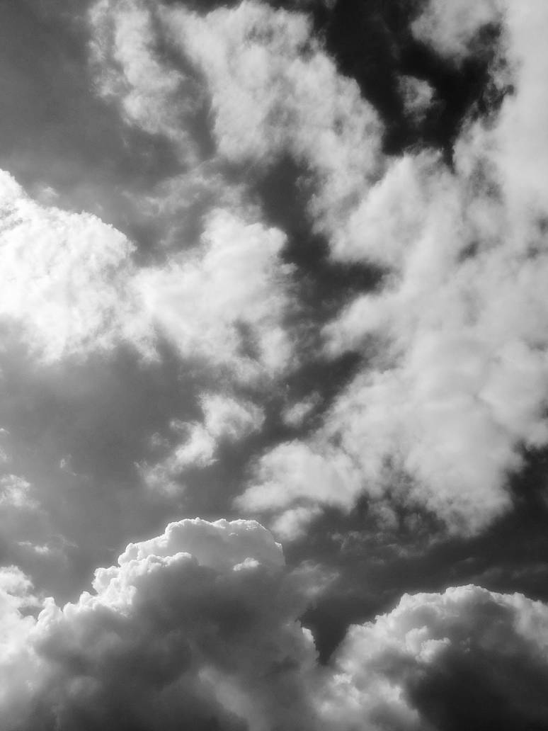 Clouds Black And White Wallpaper