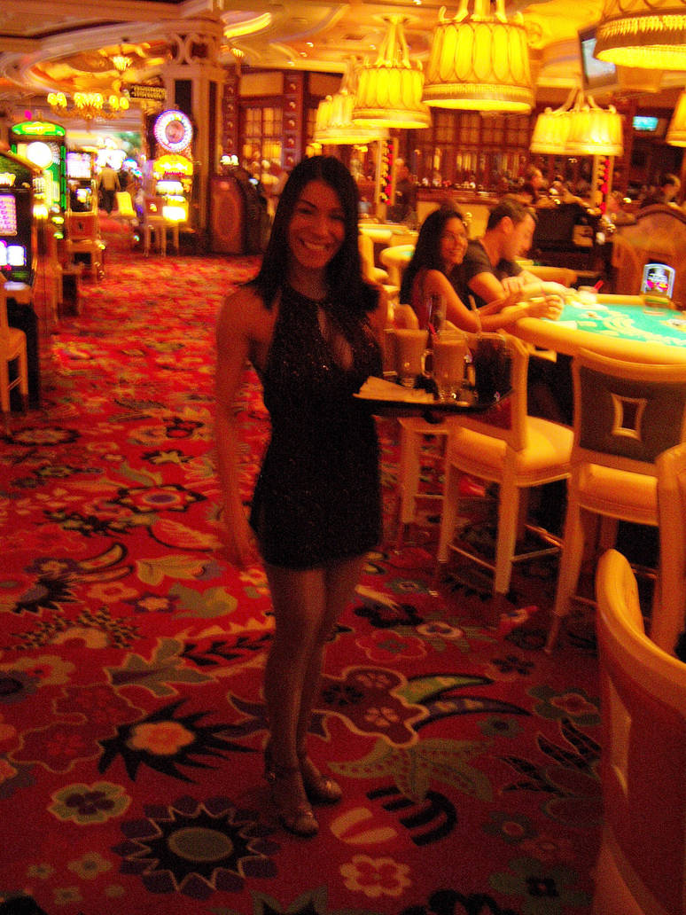 Cocktail Waitress At The Wynn In Las Vegas 2012 By