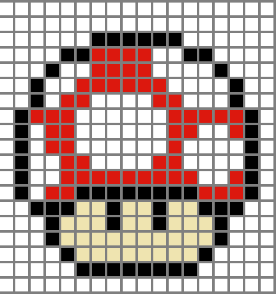 Mushroom Pixel Grid by Dragonshadow3 on DeviantArt