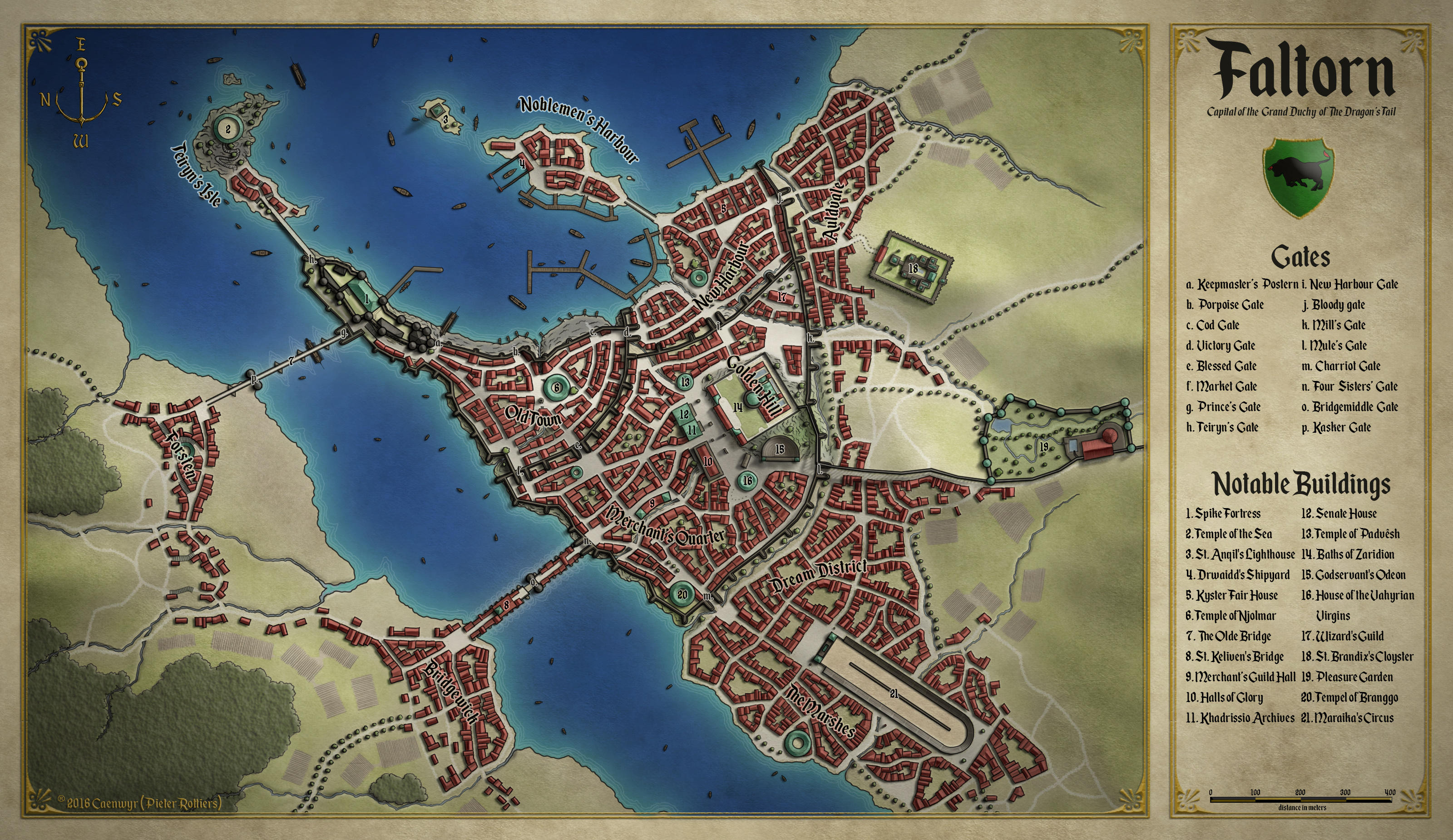 Faltorn, capital of the Dragon's Tail by Caenwyr
