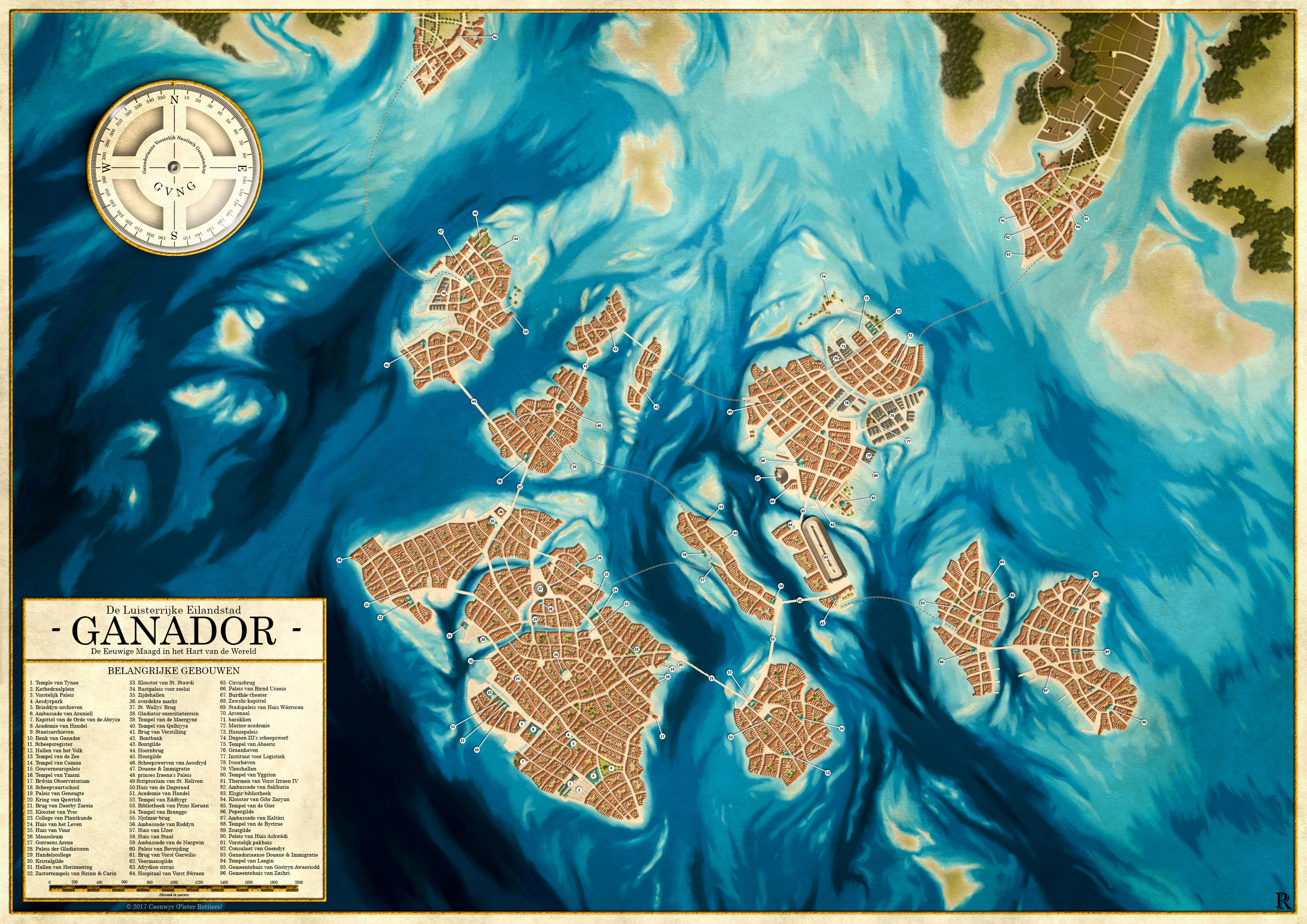 The Resplendent Island City of Ganador by Caenwyr